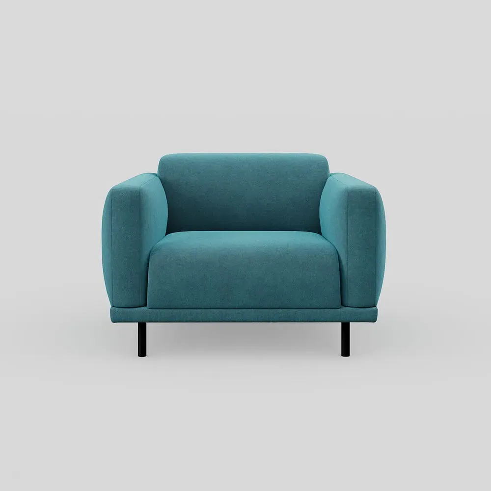 Armchair Smart Luxe - Blue, Velvet