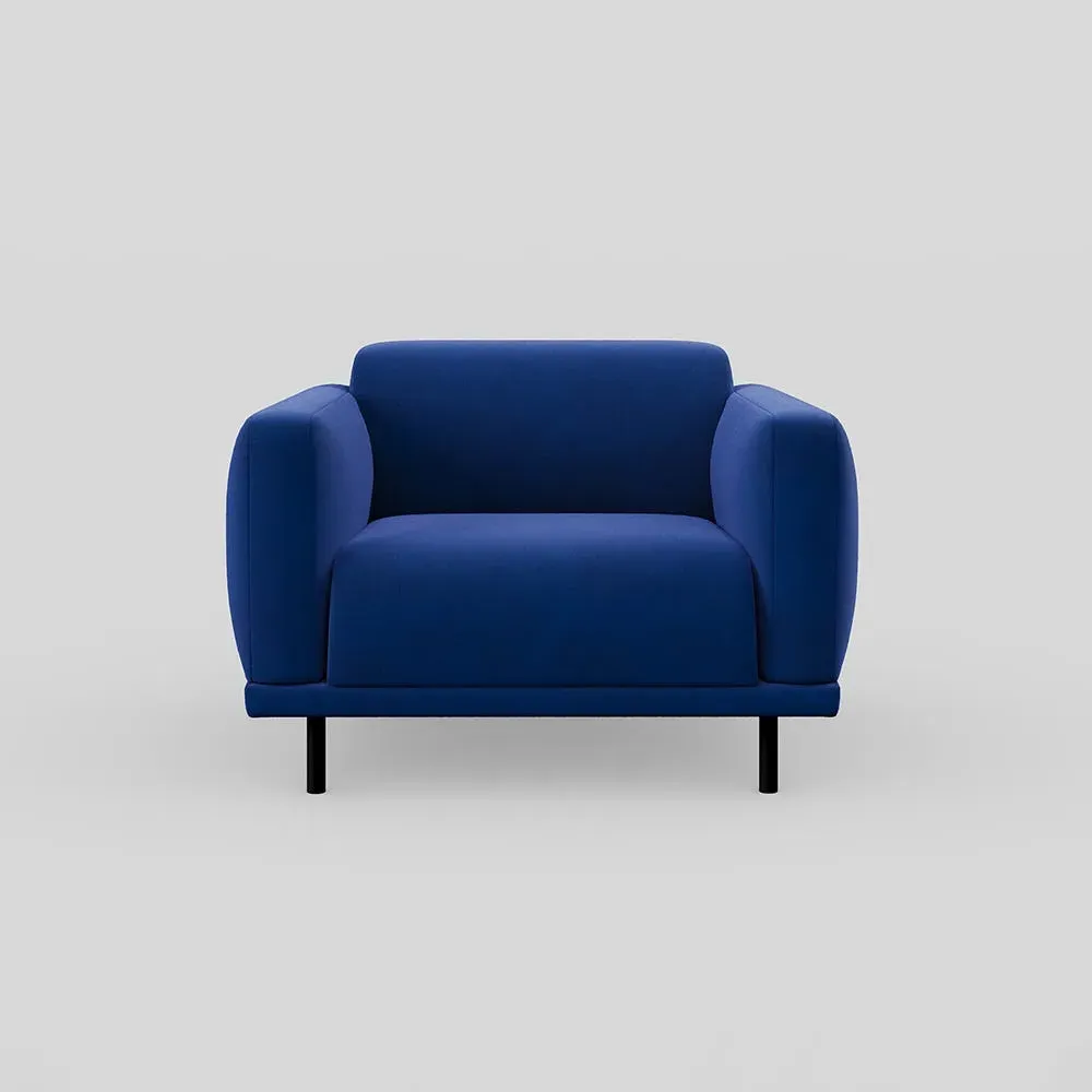 Armchair Smart Luxe - Blue, Velvet