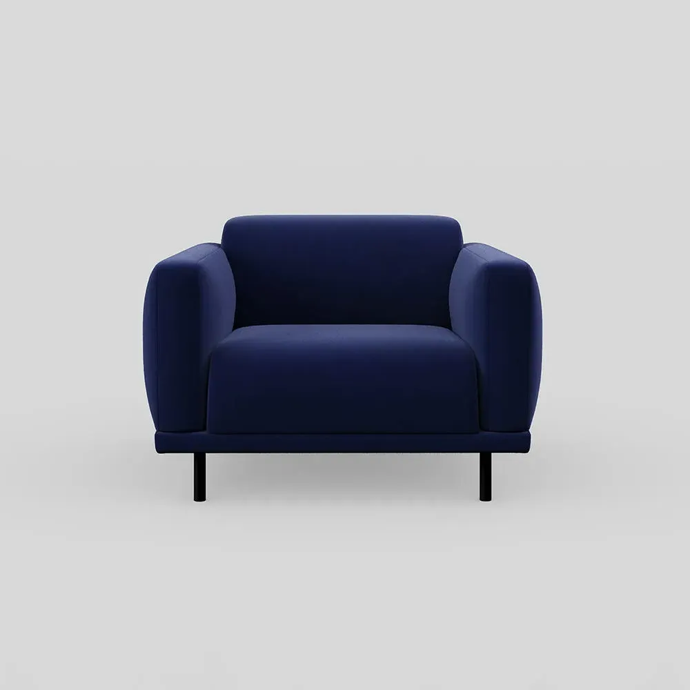 Armchair Smart Luxe - Blue, Velvet