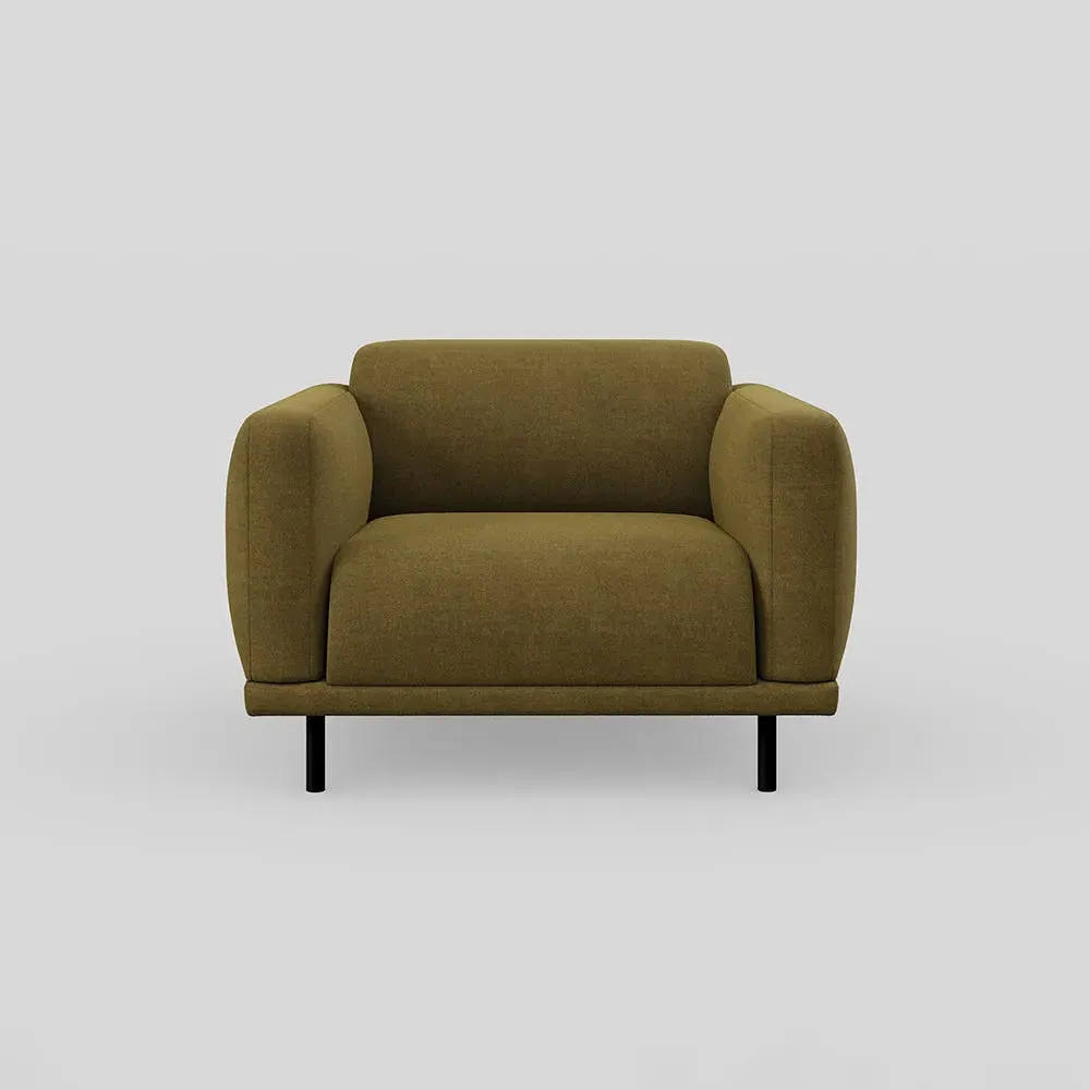 Armchair Smart Luxe - Green, Velvet