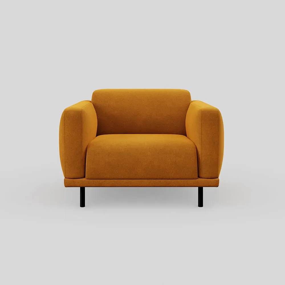 Armchair Smart Luxe - Yellow, Velvet