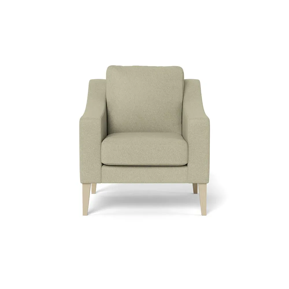 Armchair with Ash Feet - Natural, Cotton image