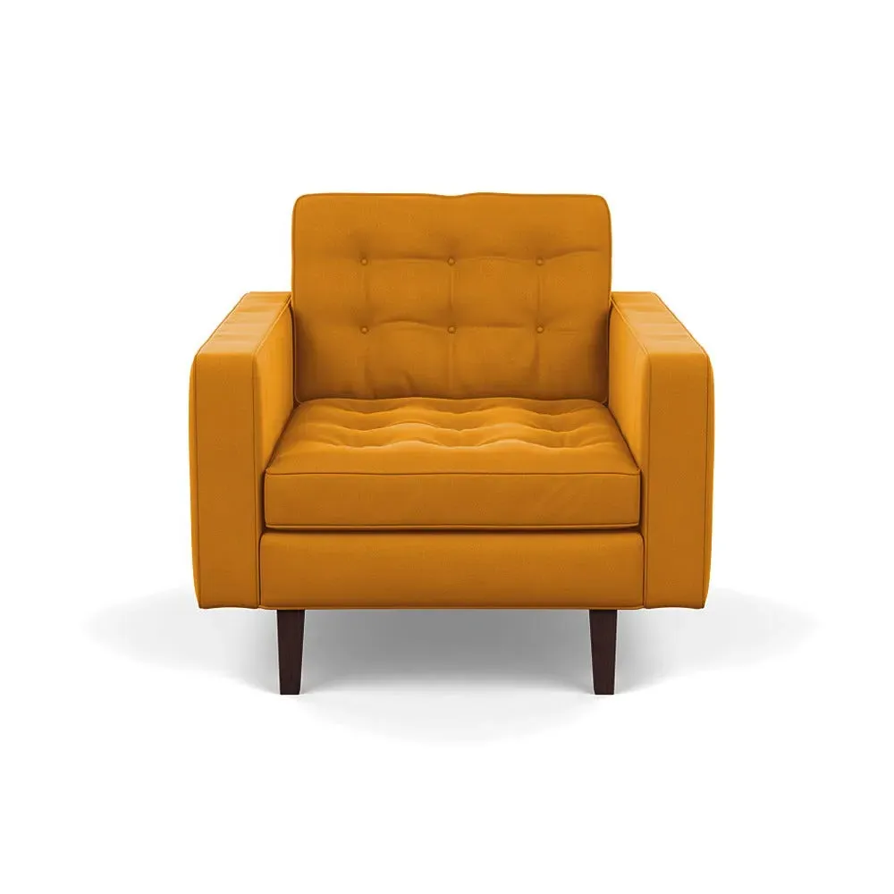 Armchair with Black Feet - Mustard, Velvet image