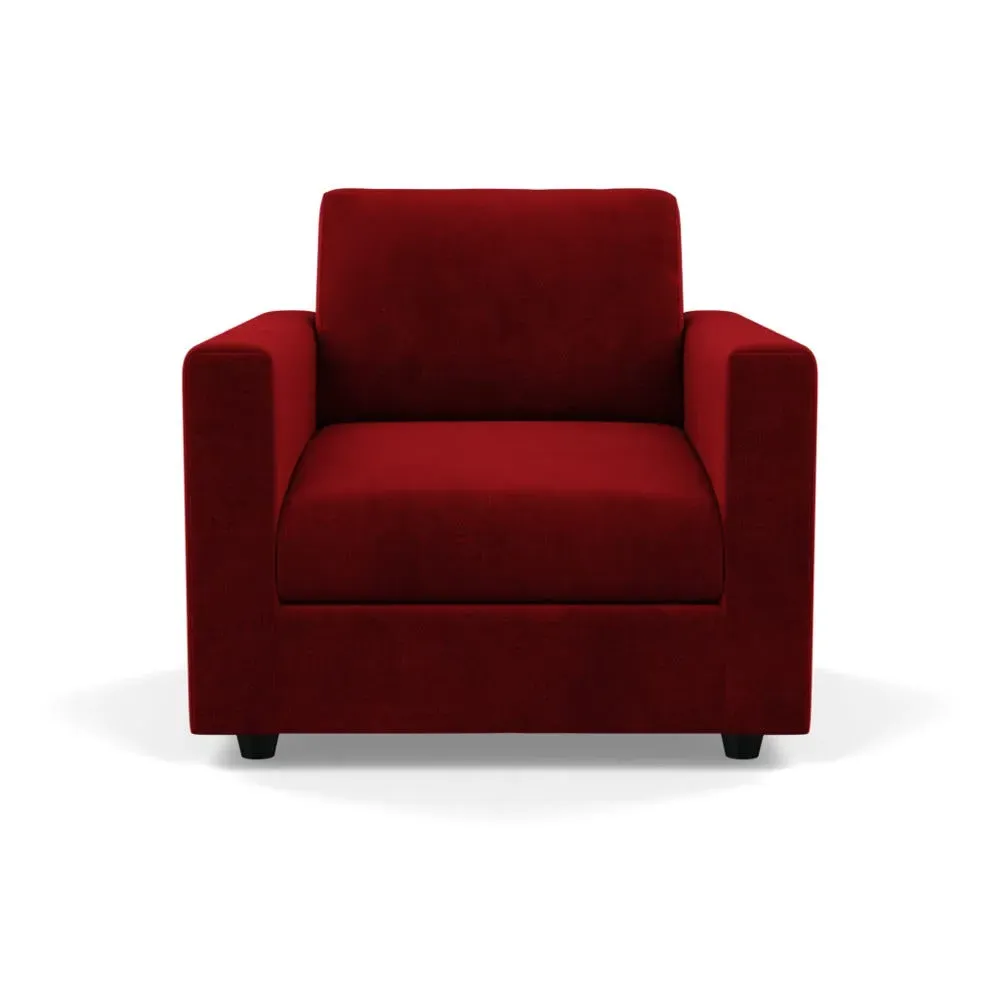 Armchair with Black Feet - Purple, Smart Luxe Velvet