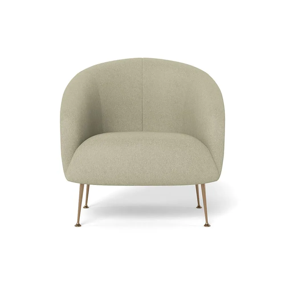Armchair with Brass Feet - Cream, Cotton image