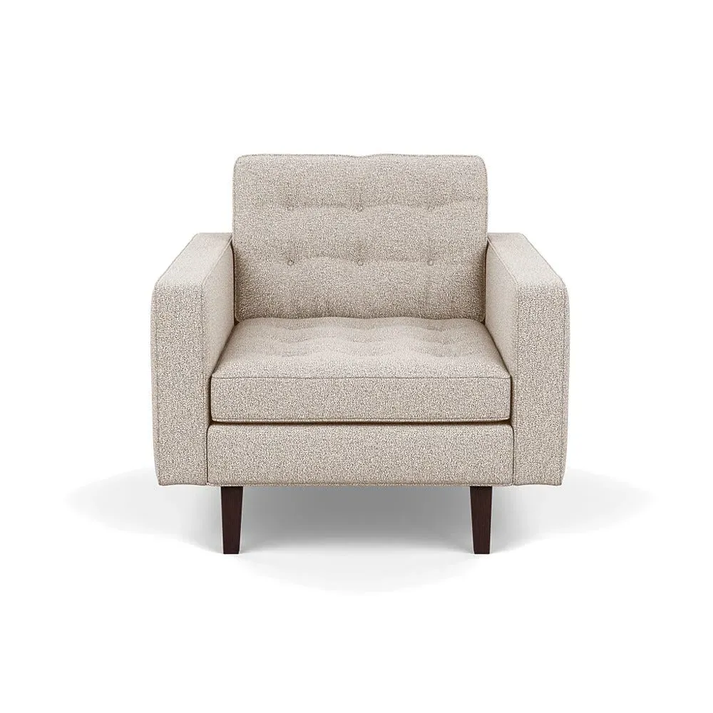 Armchair with Loop Design - Taupe, Boucle image