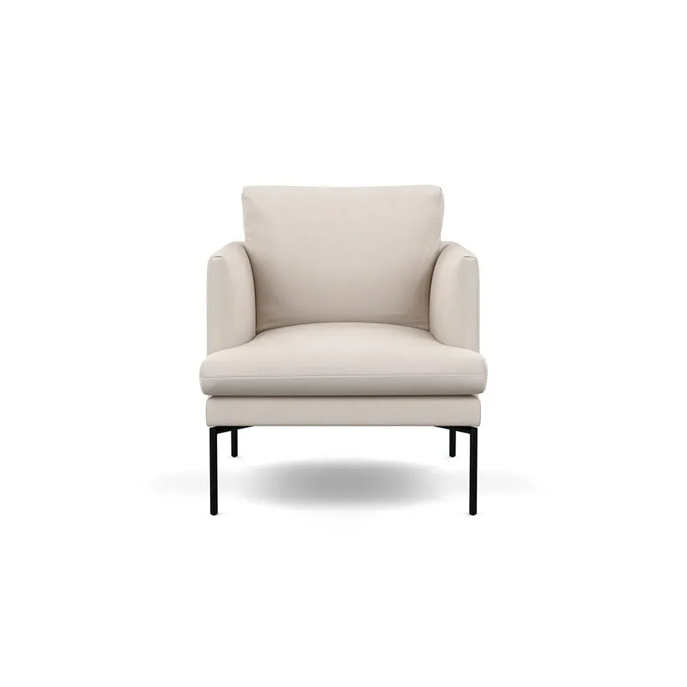 Armchair with Pleated Detail - Cream, Cotton image