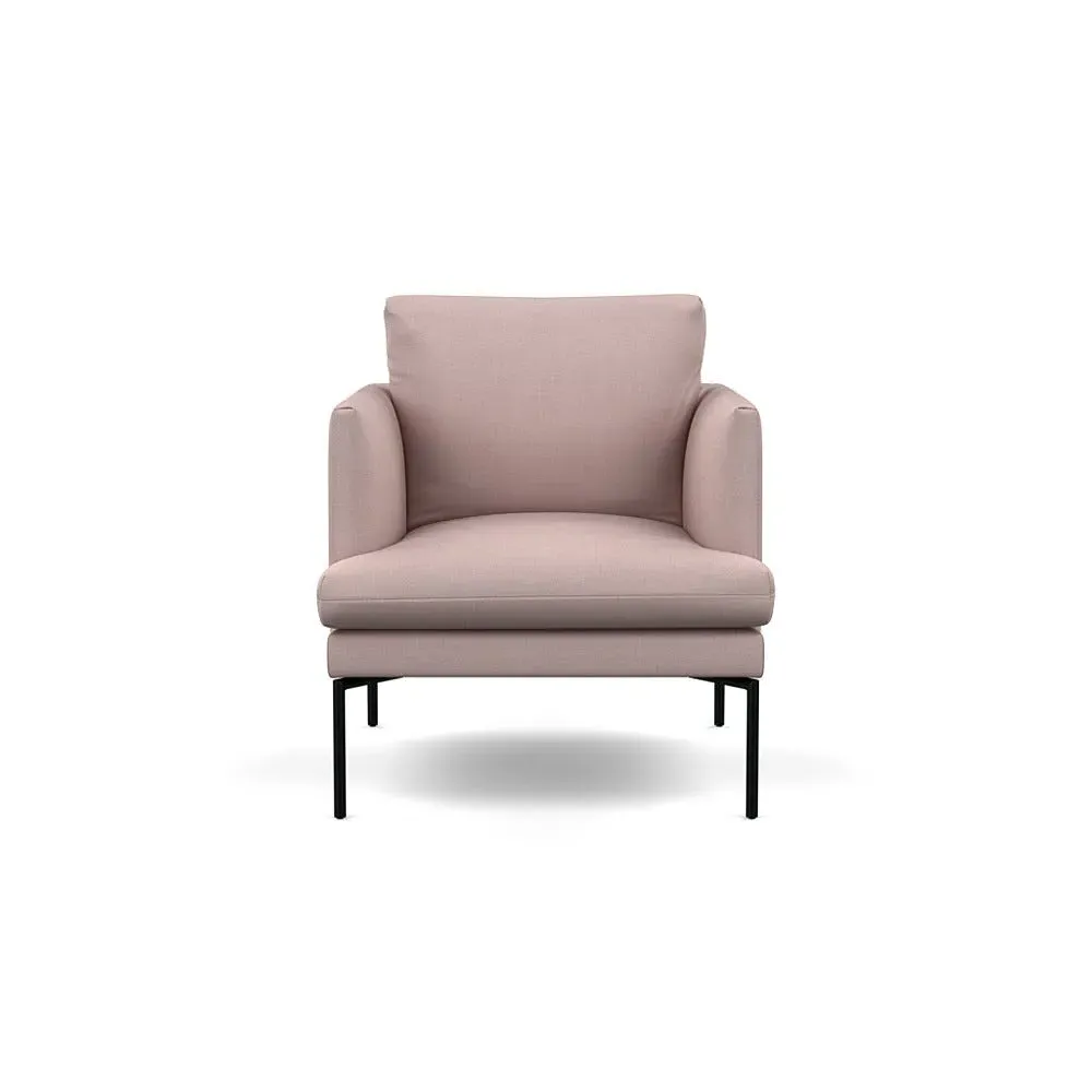 Armchair with Pleated Detail - Pink, Cotton