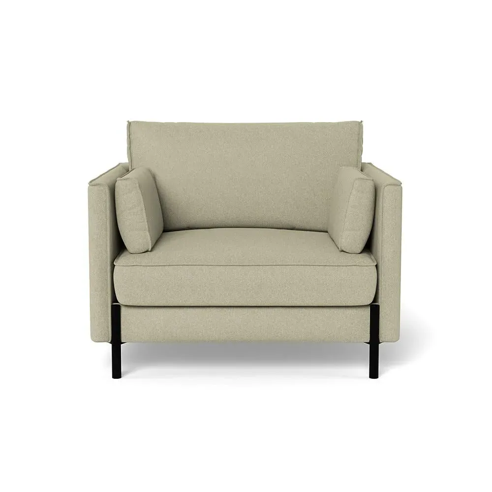 Armchair with Steel Legs - Natural, Cotton image