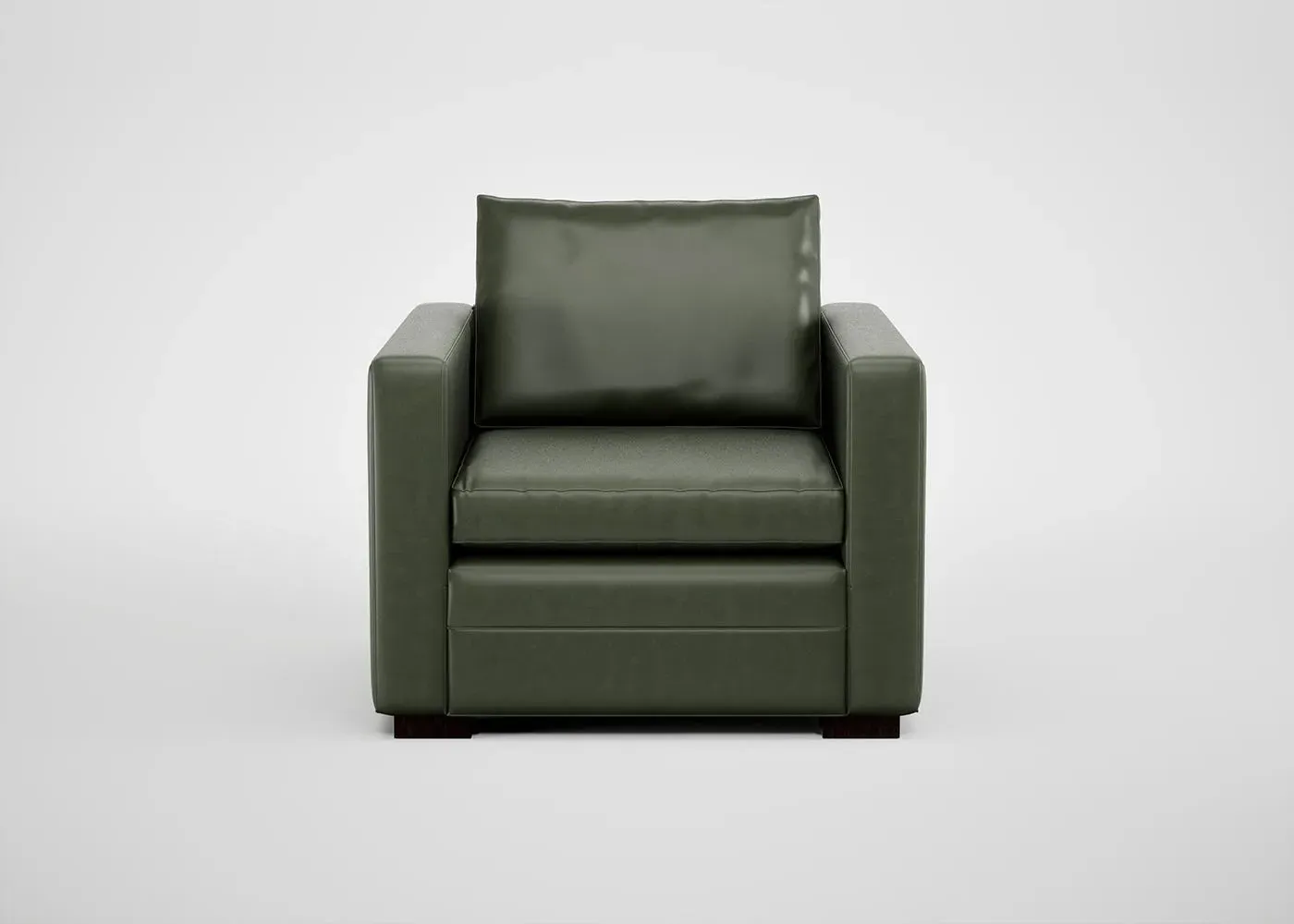 Armchair with Walnut Legs - Cream, Cotton