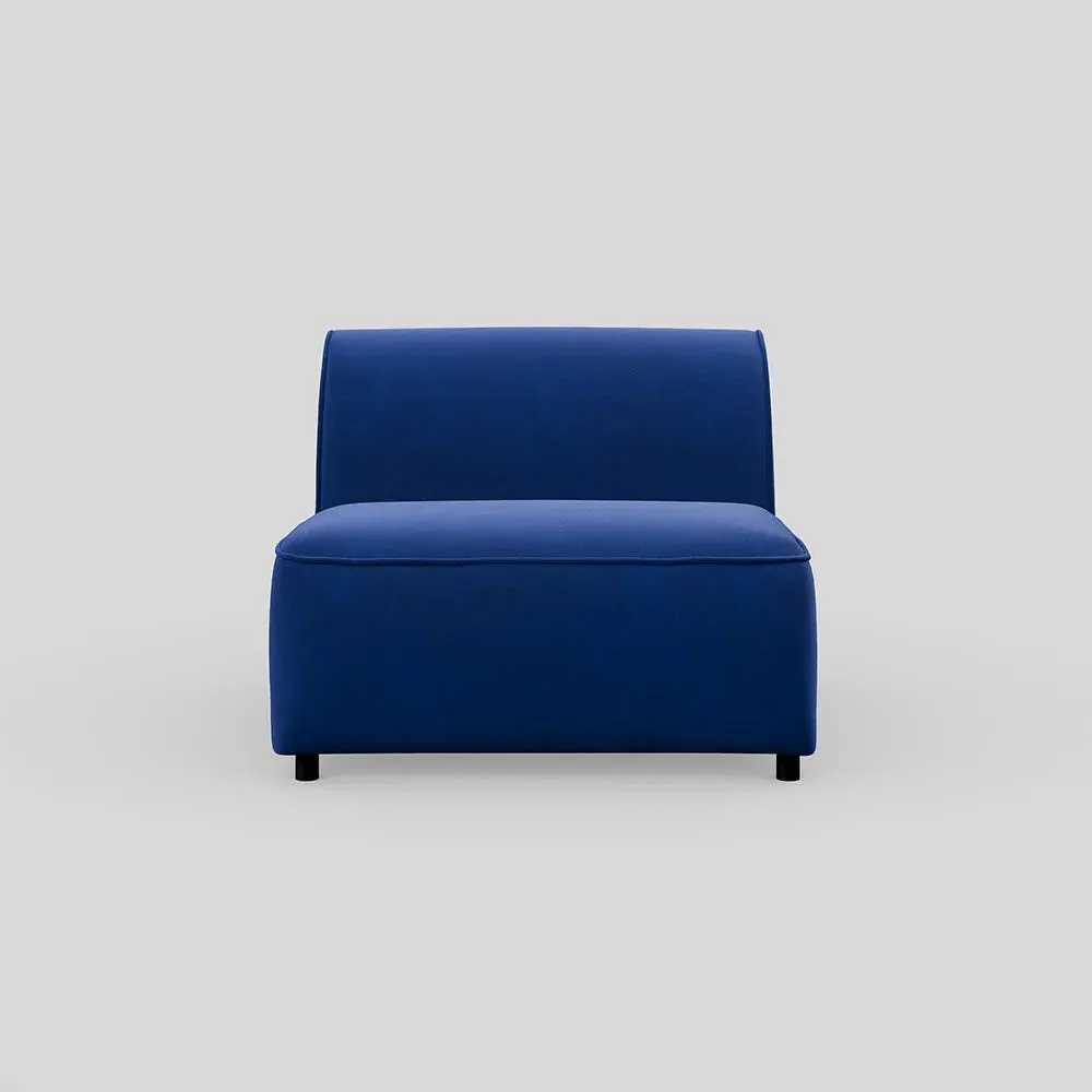 Armless Insert Module - Blue, Velvet