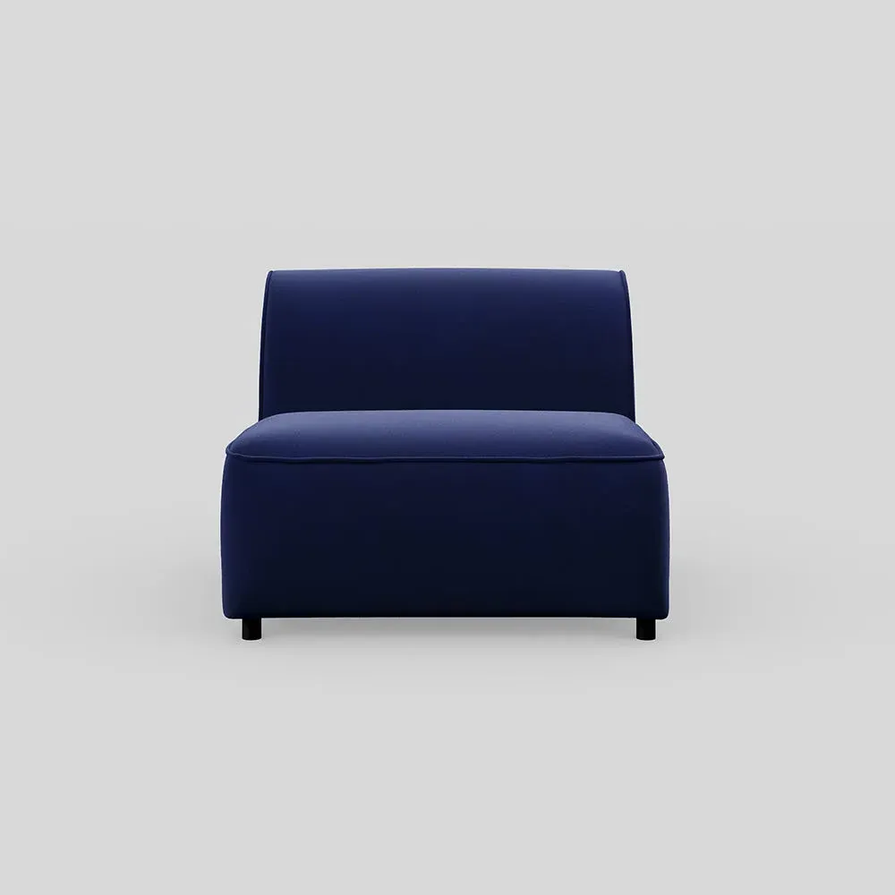 Armless Insert Module - Blue, Velvet