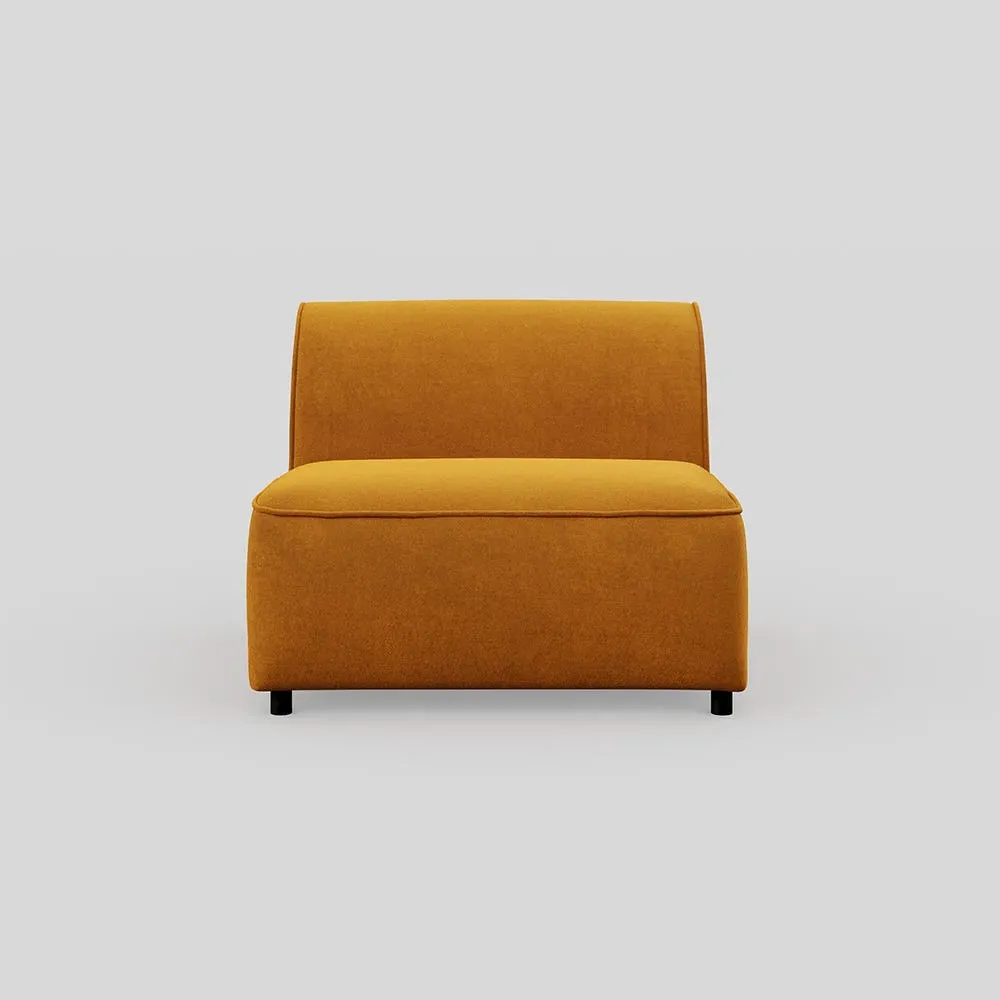 Armless Insert Module - Cognac, Smart Luxe Velvet