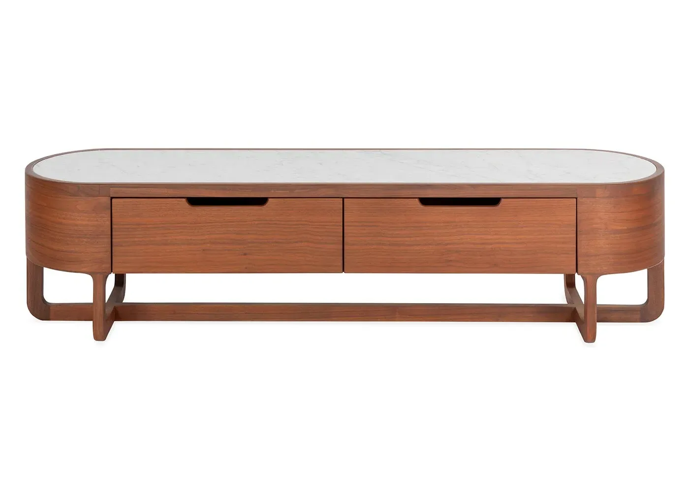 AV Unit with Marble Top - Dark Wood, Walnut image