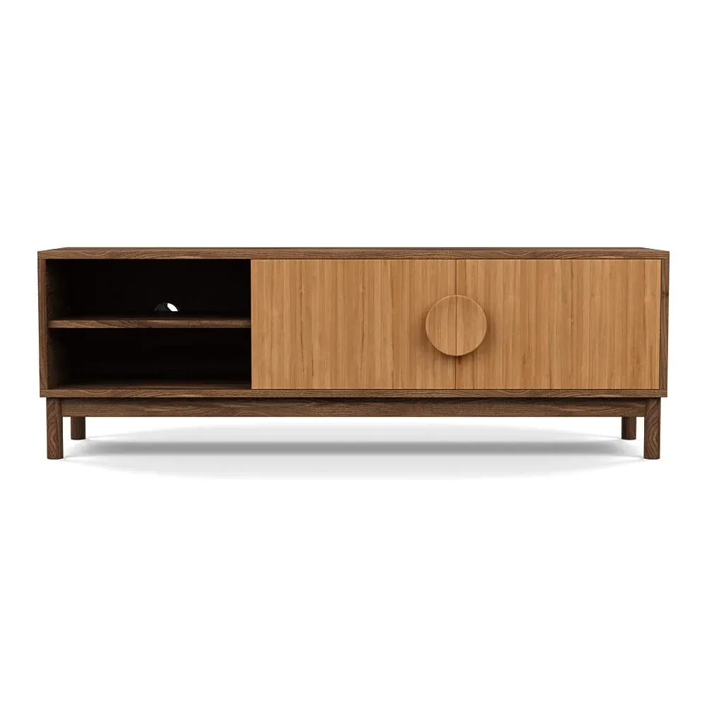 AV Unit with Oak Doors - Natural, Wood