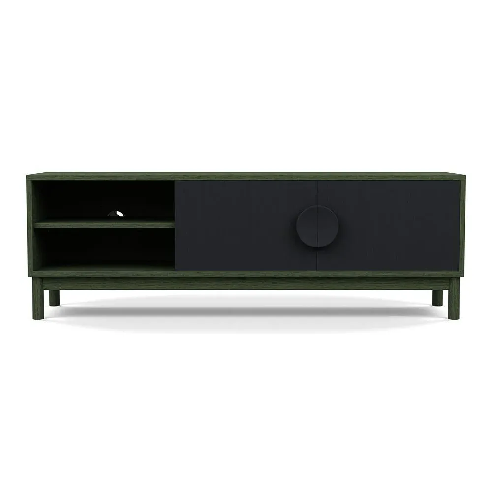 AV Unit with Stained Doors - Multi, Wood