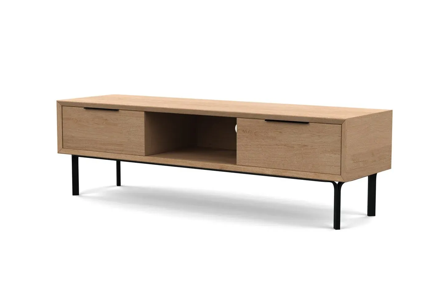 AV Unit with Storage - Oak, Solid Wood