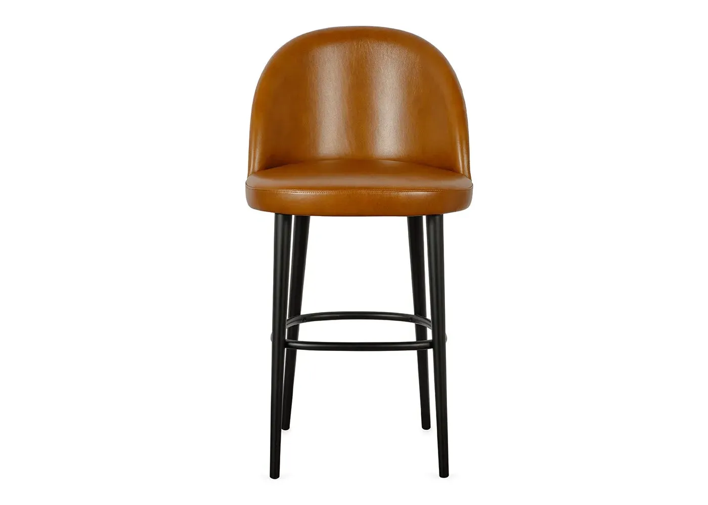 Bar Stool - Brown, Leather image