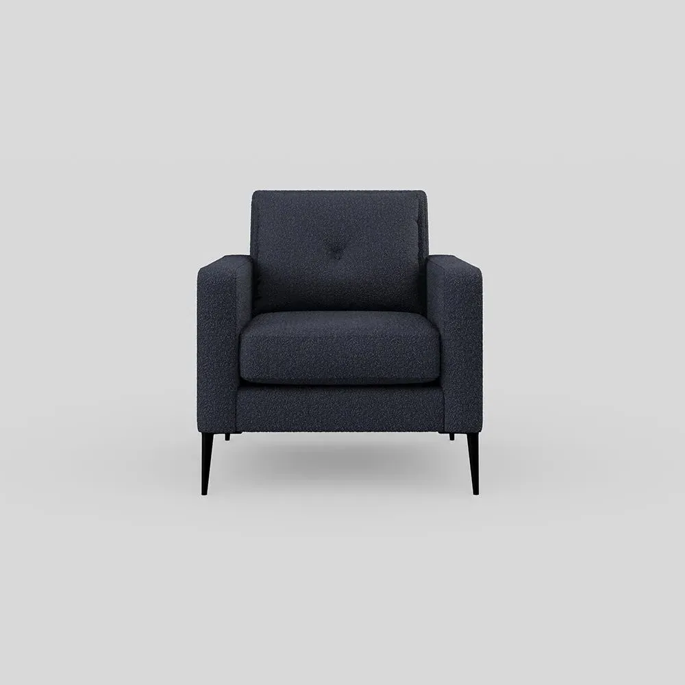 Brunel Armchair - Indigo, Boucle Fabric image