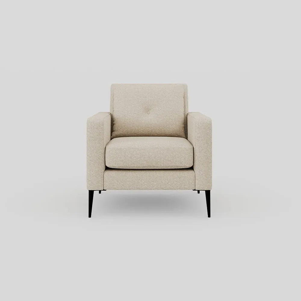 Brunel Armchair - Oatmeal, Tassuta Fabric