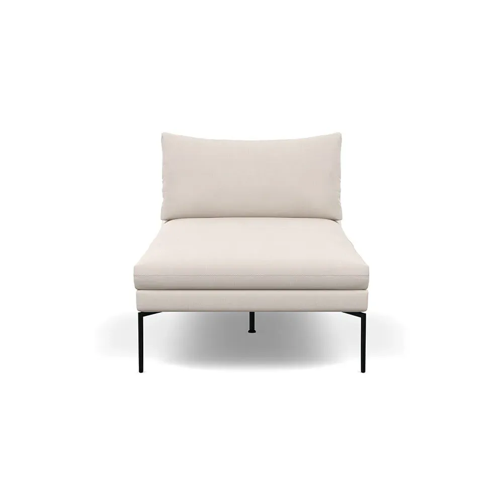 Chaise Longue with Memory Foam - Cream, Cotton