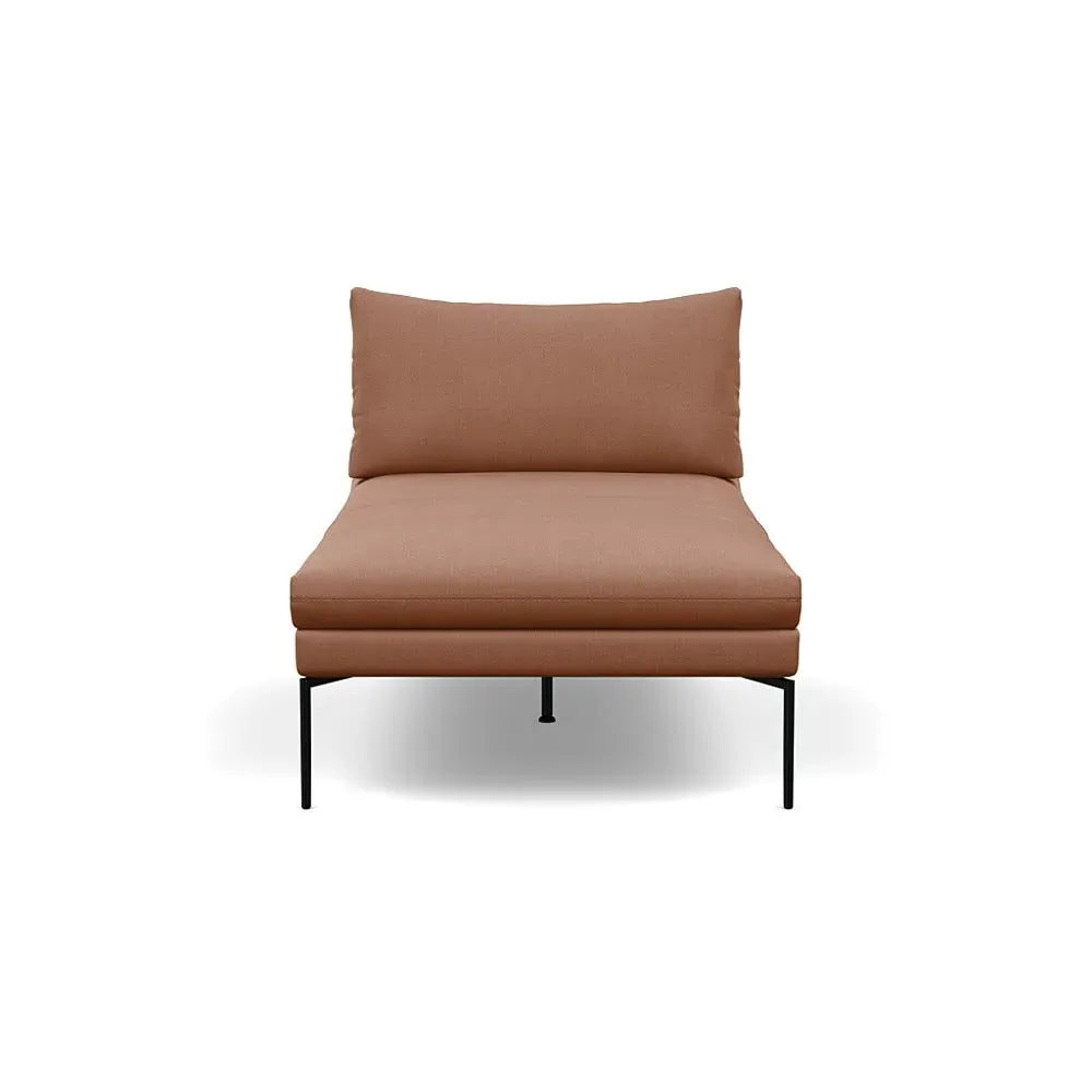 Chaise Longue with Memory Foam - Pink, Cotton