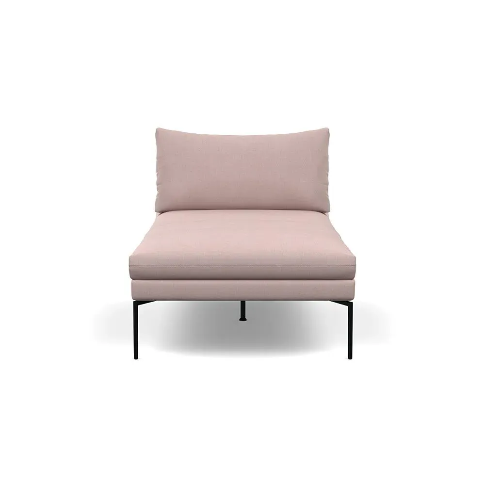 Chaise Longue with Memory Foam - Pink, Cotton