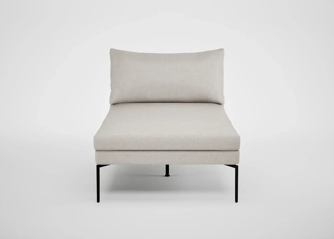 Chaise Longue with Memory Foam - White, Leather