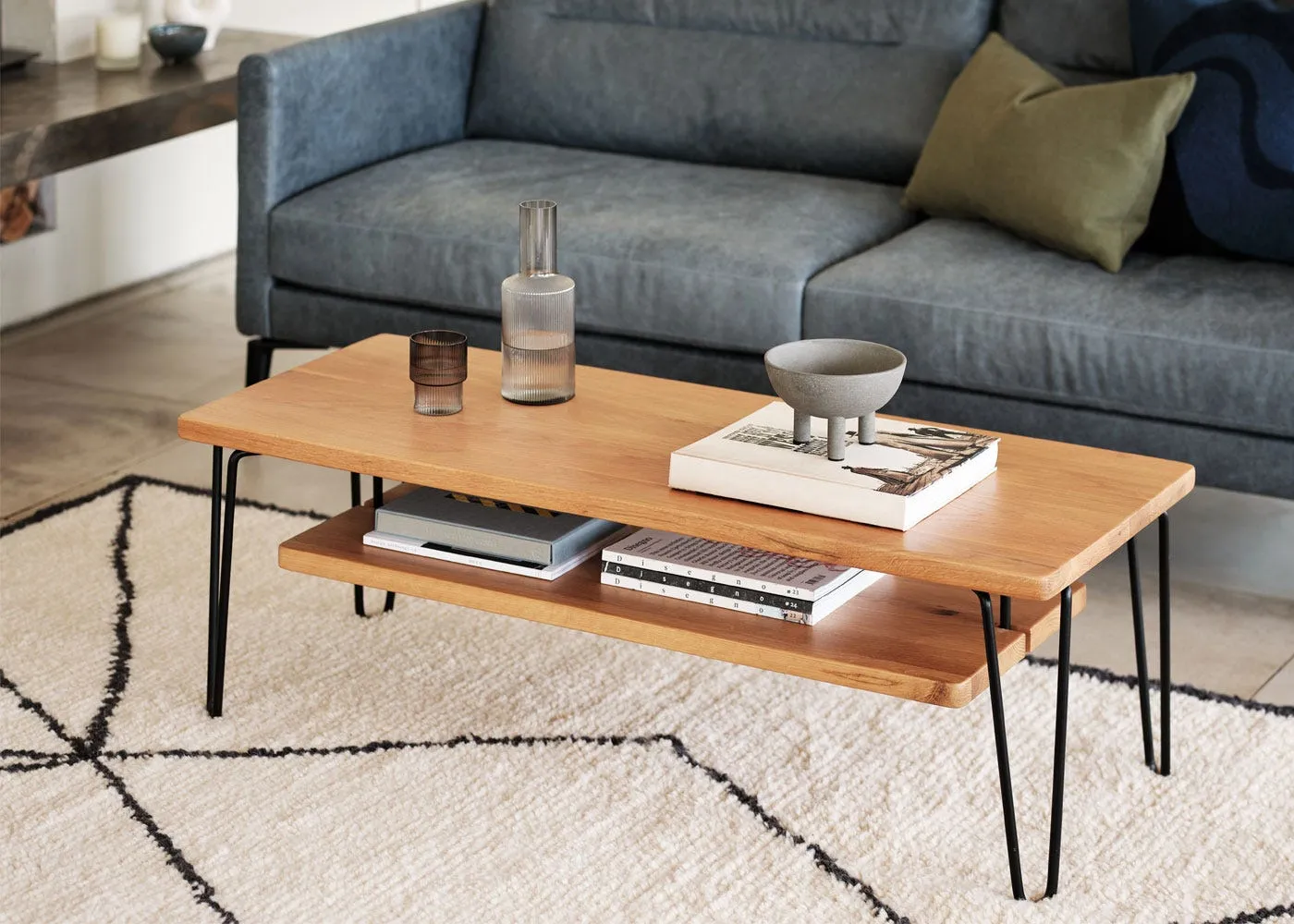 Coffee Table Shelf Add-on - Light Wood, Oak