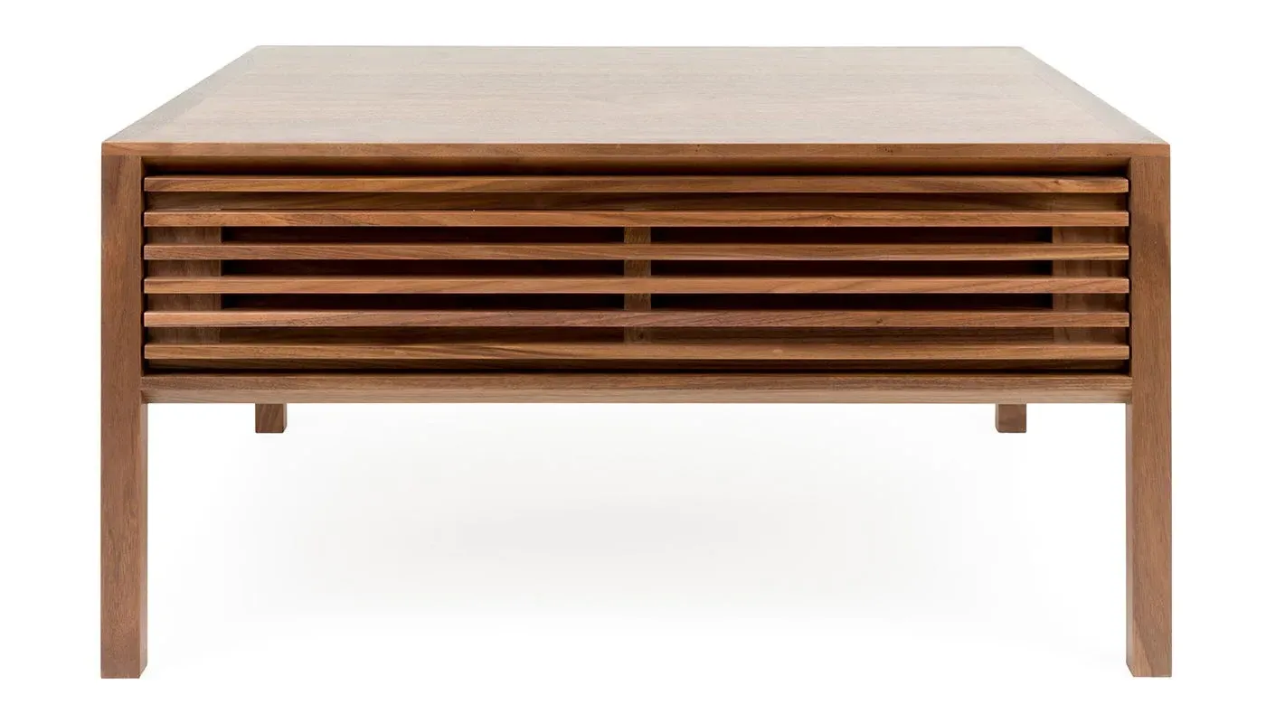 Coffee Table with Drawers - Dark Wood, Walnut image