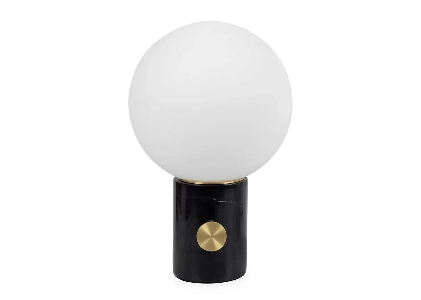 Column Table Lamp with Dimmer - Black, Marble image