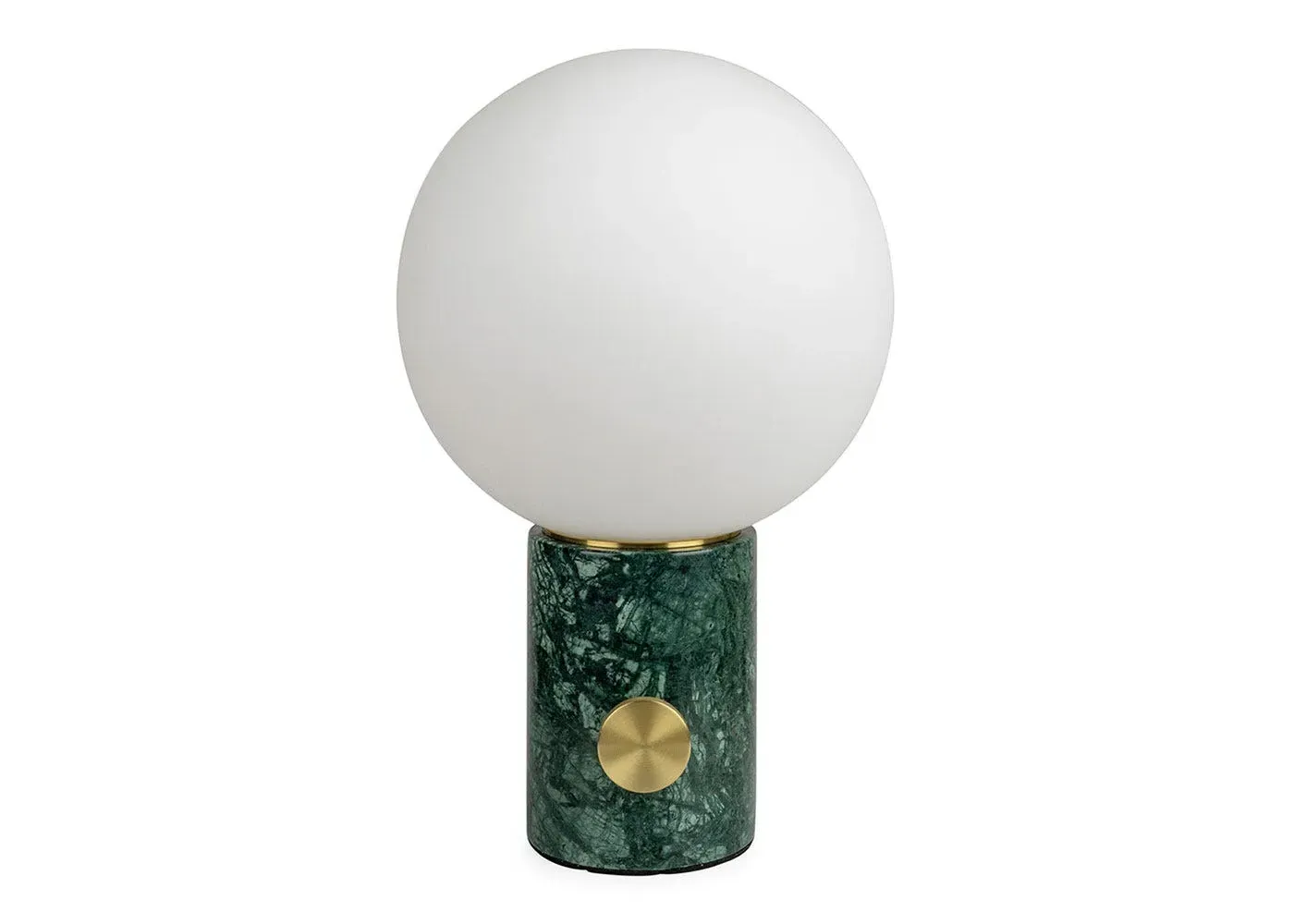 Column Table Lamp with Dimmer - Green, Marble
