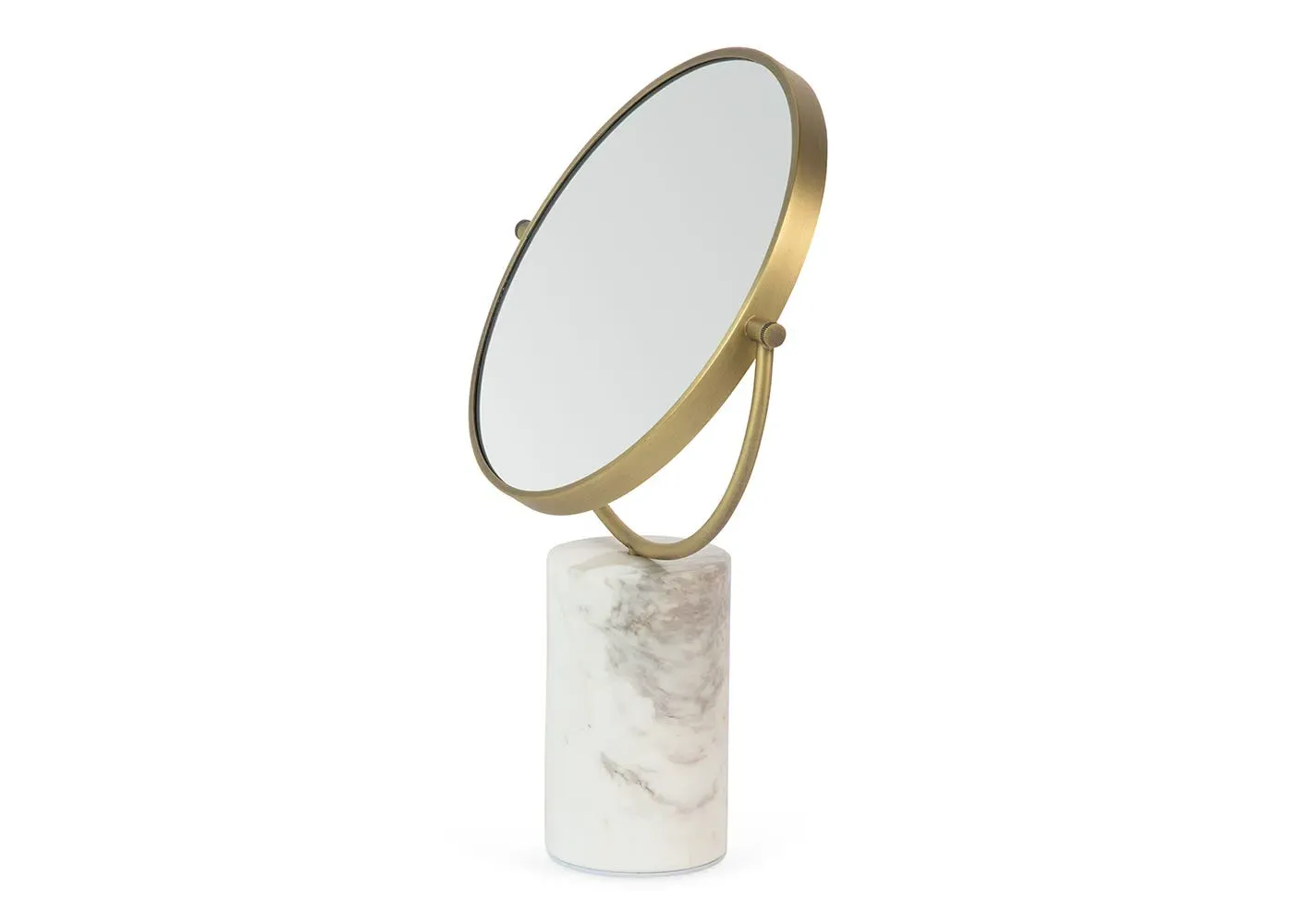 Column Vanity Mirror - White, Marble