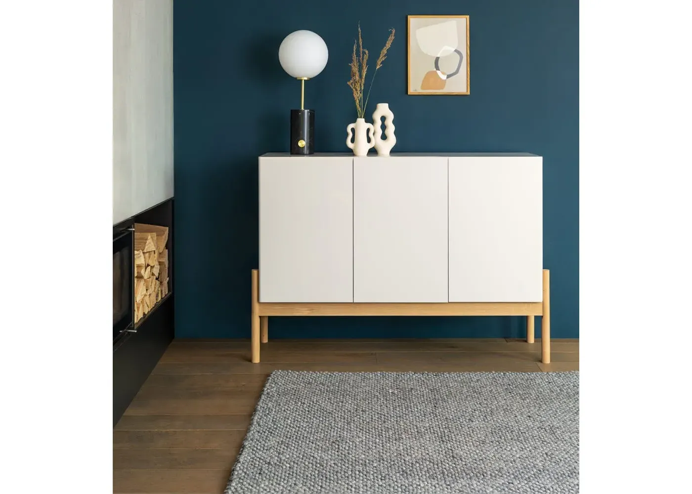 Compact Area Rug - Grey