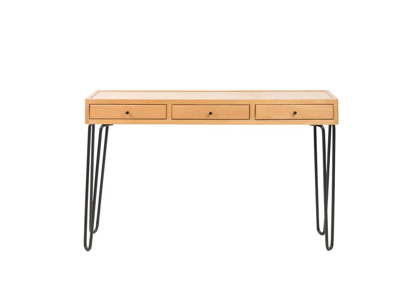 Console Table with 3 Drawers - Light Wood, Oak image