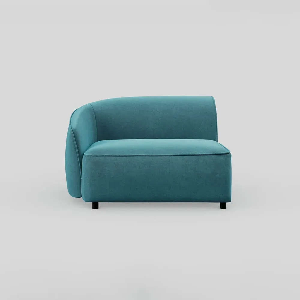 Corner Sofa Module RHF - Blue, Velvet