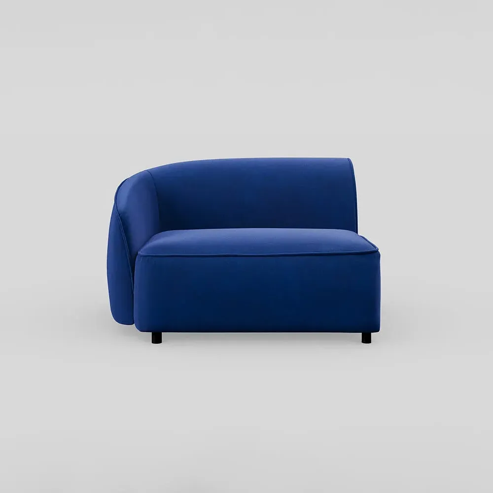 Corner Sofa Module RHF - Blue, Velvet