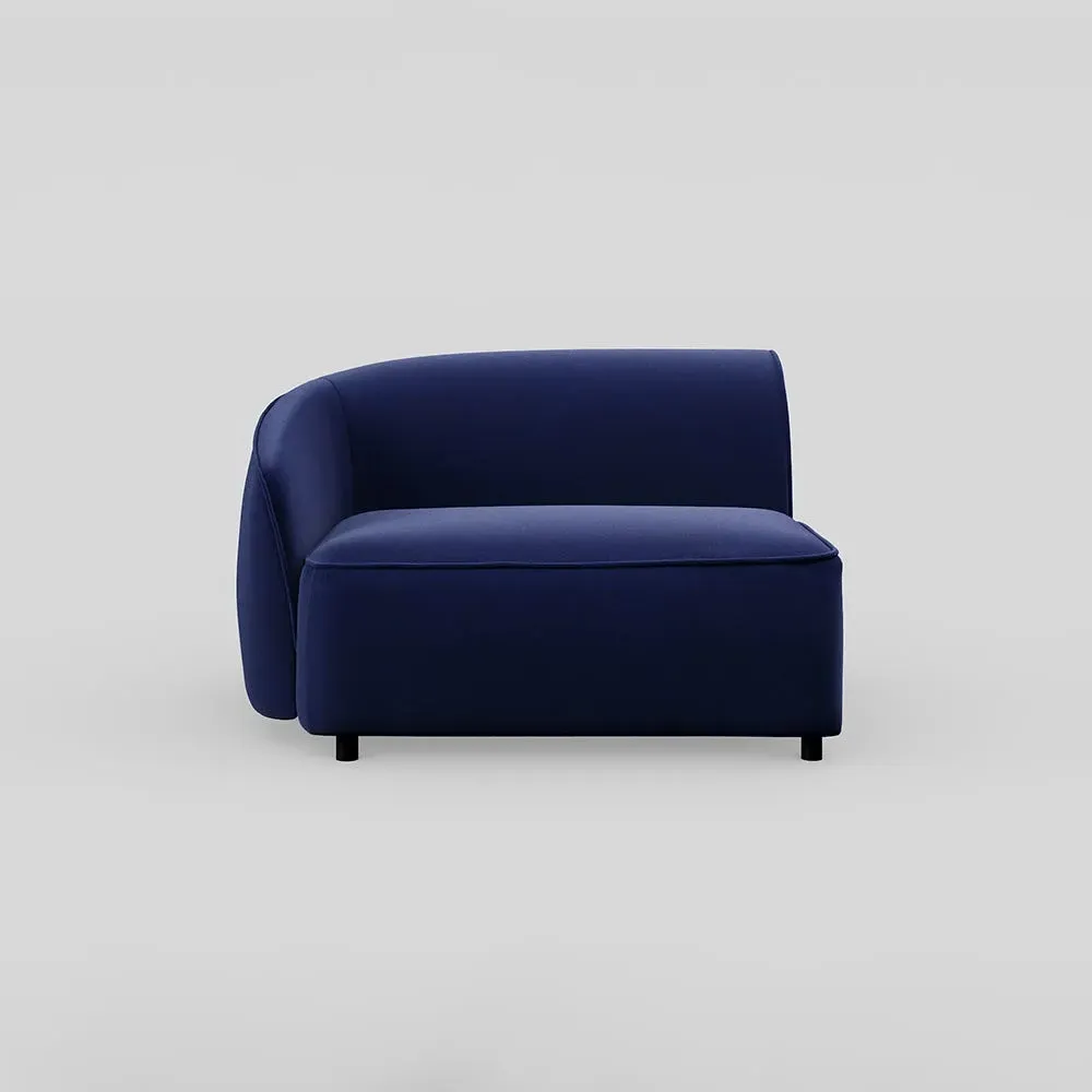 Corner Sofa Module RHF - Blue, Velvet