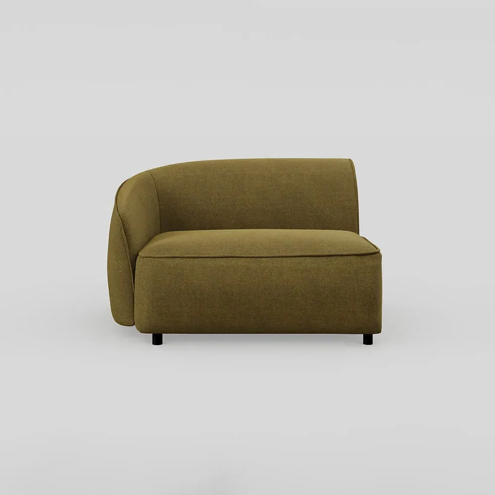 Corner Sofa Module RHF - Green, Velvet