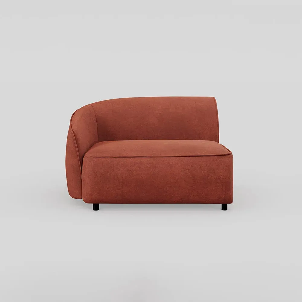 Corner Sofa Module RHF - Orange, Velvet