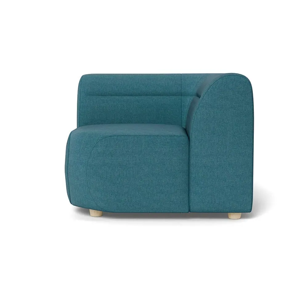 Corner Sofa Unit - Blue, Cotton image