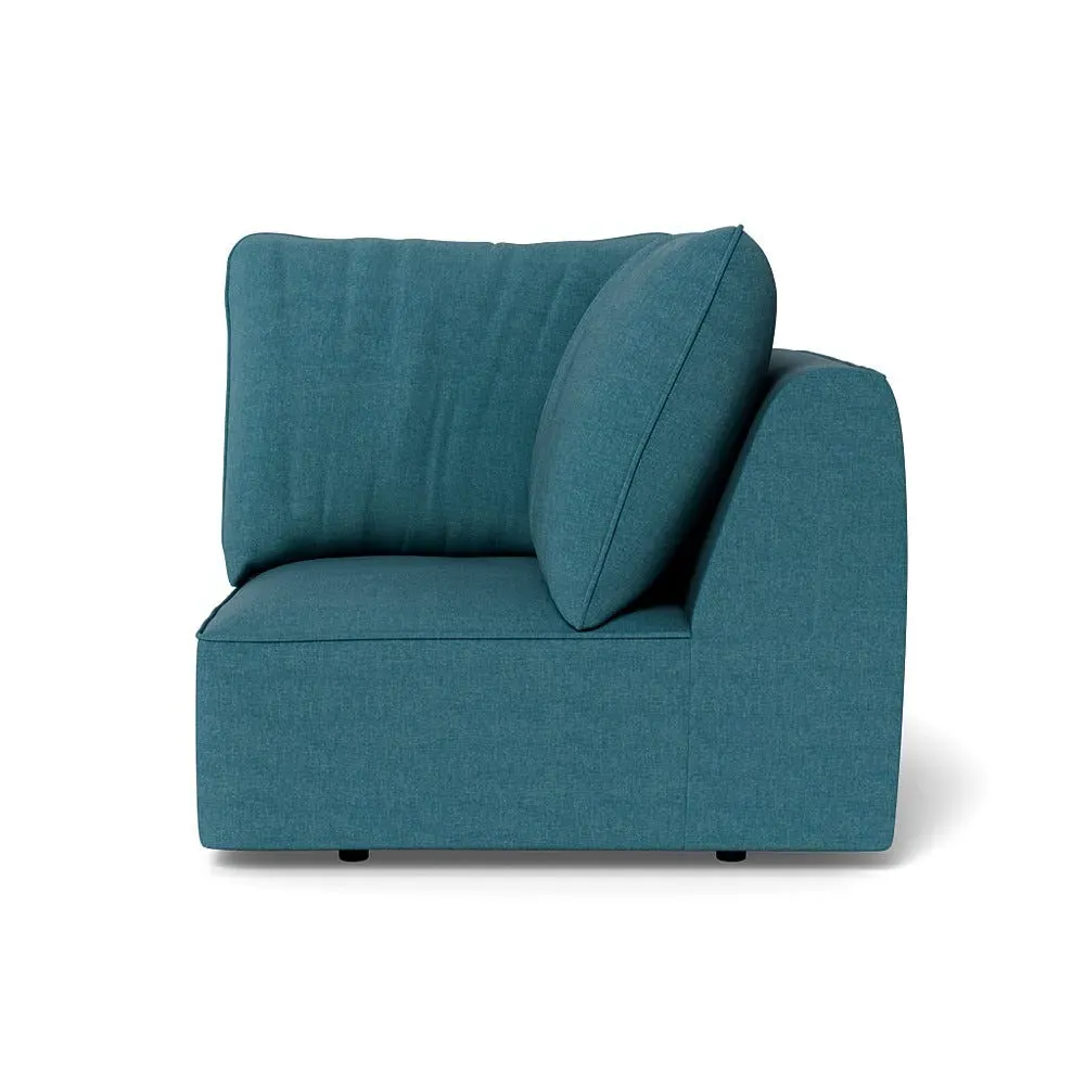 Corner Sofa Unit - Blue, Cotton image