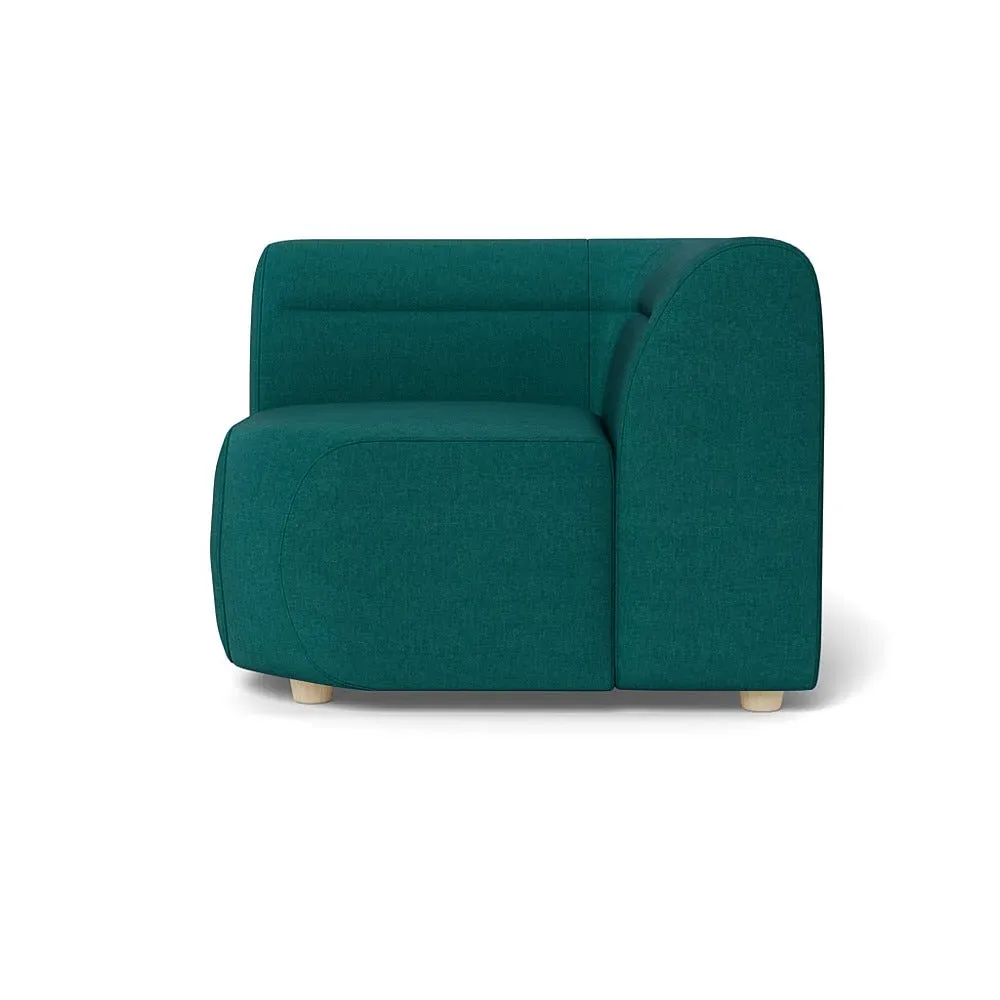 Corner Sofa Unit - Green, Cotton