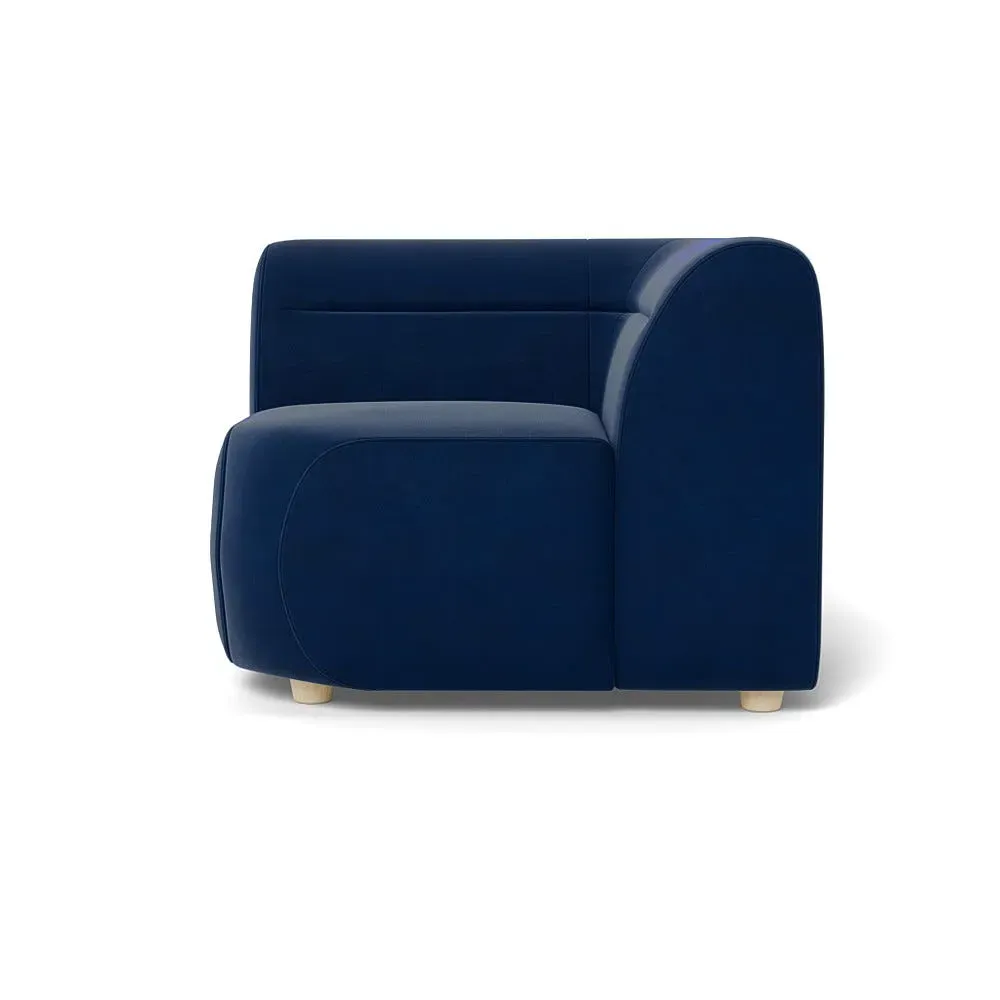 Corner Sofa Unit - Midnight, Velvet