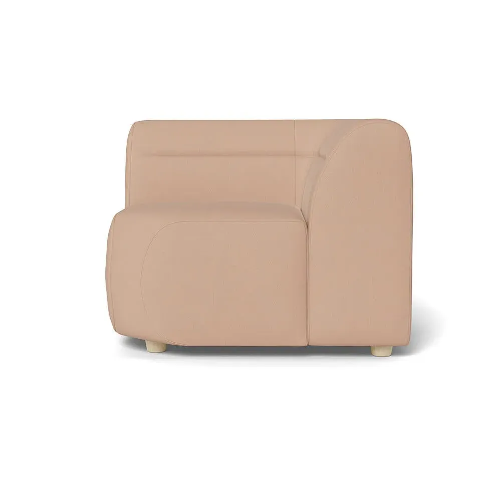 Corner Sofa Unit - Pink, Linen-Cotton