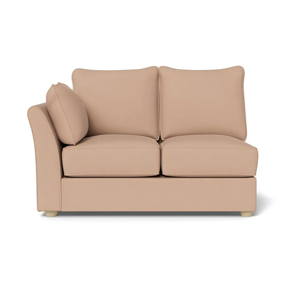 Corner Sofa Unit RHF - Pink, Linen-Cotton