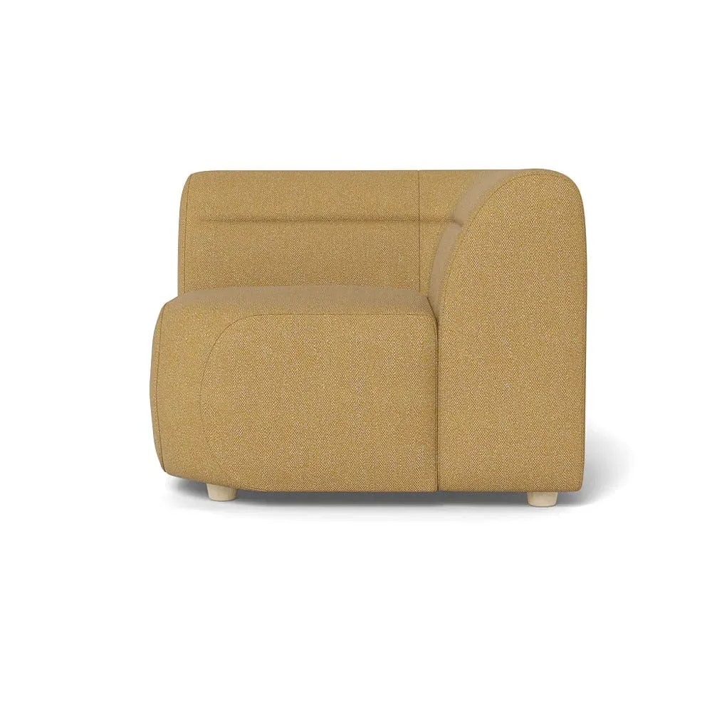 Corner Sofa Unit - Yellow, Boucle Tweed