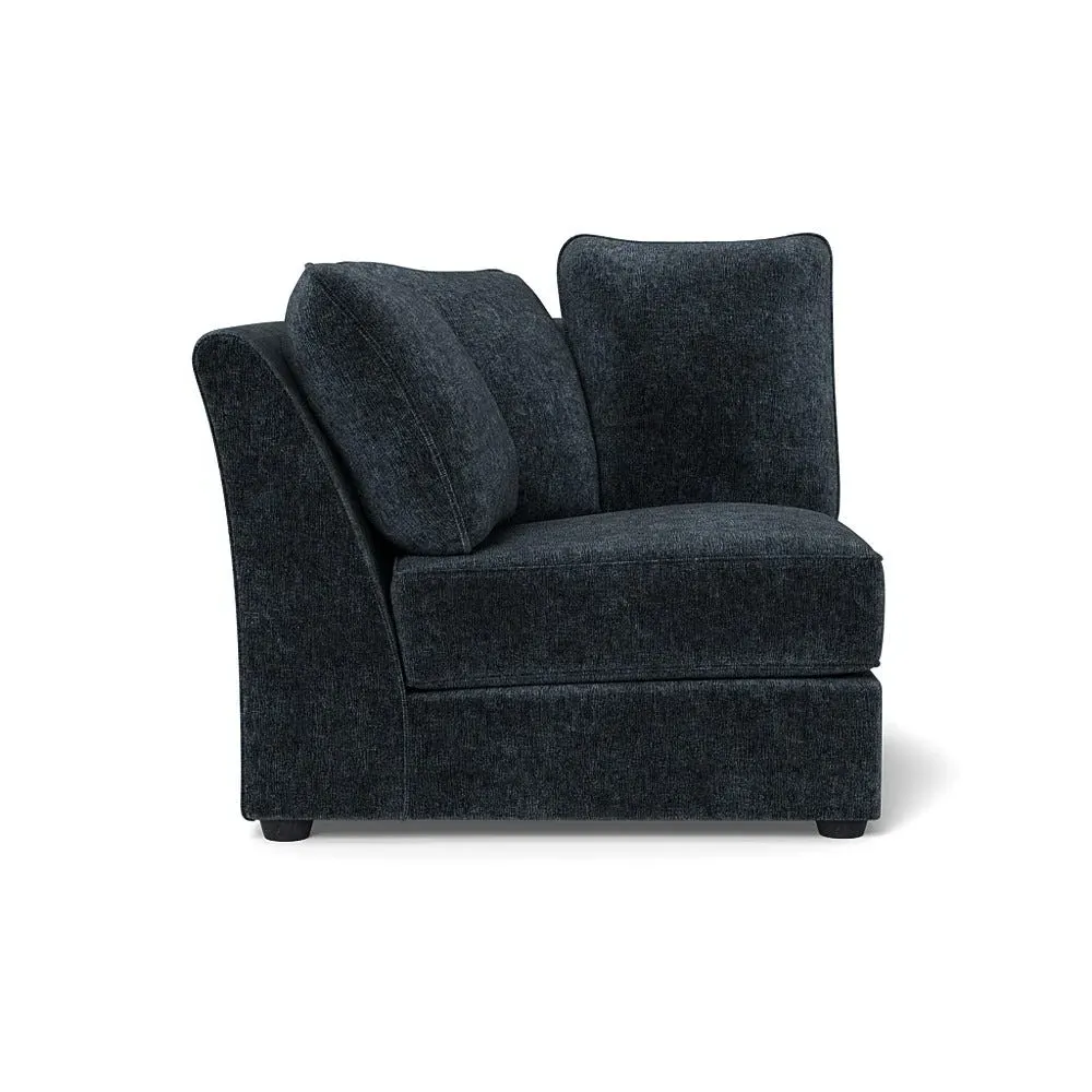 Corner Unit RHF - Blue, Boucle Velvet