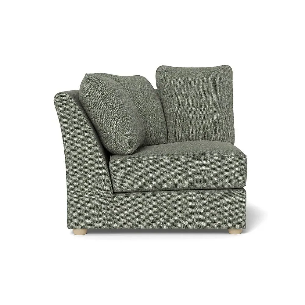 Corner Unit RHF - Lapis, Boucle Tweed