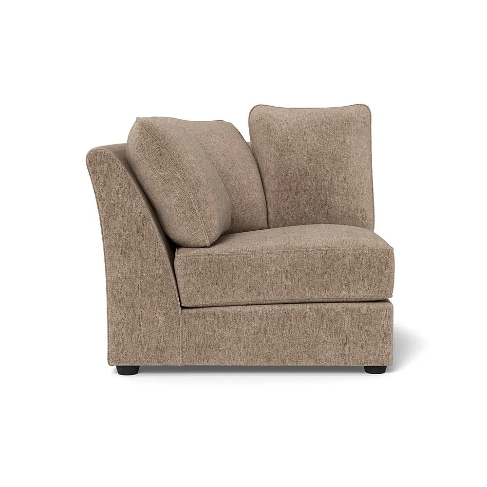 Corner Unit RHF - Natural, Boucle Velvet